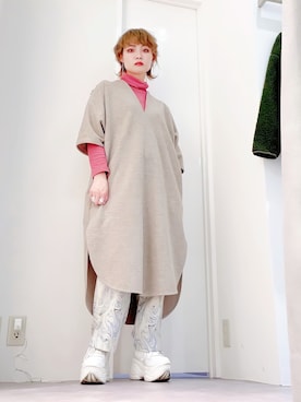 「Avail（アベイル）のアイテム（シューズ）」を使った、ちゃまさん（レディース・155cm）の冬コーディネート