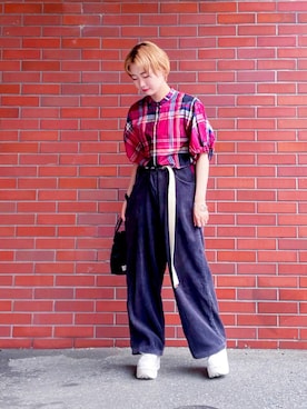 「Avail（アベイル）のアイテム（シューズ）」を使った、ちゃまさん（レディース・155cm）の夏コーディネート