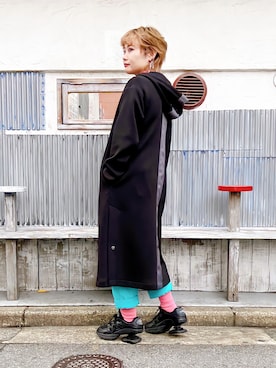 「doublet（ダブレット）のアイテム（パンツ）」を使った、ちゃまさん（レディース・155cm）の冬コーディネート
