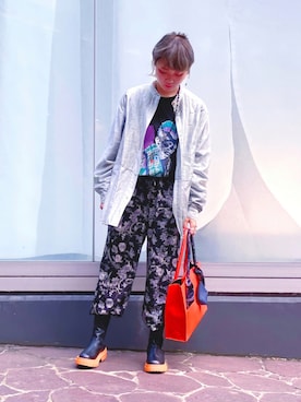 「AMOUR BOX（アムールボックス）のアイテム（シューズ）」を使った、ちゃまさん（レディース・155cm）の秋コーディネート