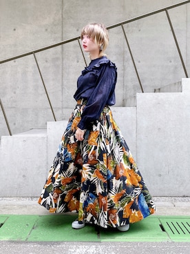 「タックイン」｜ちゃまさん（レディース・155cm）の春コーディネート