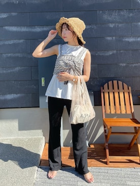 「Kastane」｜「アイテム（腕時計）」を使った、 Mayuさん（レディース・152cm）の夏コーディネート