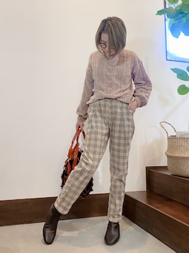 「merlot plus（メルロープリュス）のアイテム」を使った、𝓜𝓮𝓲❣︎ さん（レディース・158cm）の秋コーディネート