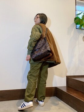 「feepur（フェピュール）のアイテム（チノパンツ）」を使った、𝓜𝓮𝓲❣︎ さん（レディース・158cm）の冬コーディネート