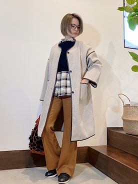 「merlot plus（メルロープリュス）のアイテム」を使った、𝓜𝓮𝓲❣︎ さん（レディース・158cm）の秋コーディネート