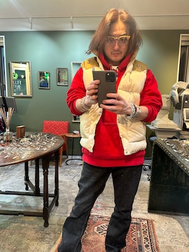 「GDC（ジーディーシー）のアイテム」を使った、たぶんカリスマさん（メンズ・170cm）の冬コーディネート