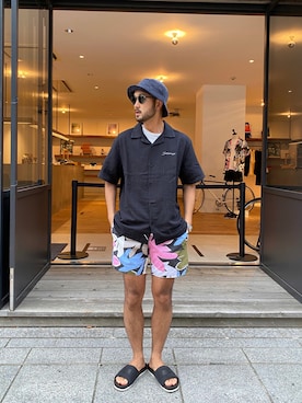 「サタデーズ ニューヨークシティ (Saturdays NYC)」｜「アイテム（シューズ）」を使った、Tomさん（メンズ・172cm）の夏コーディネート