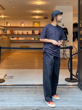 「サタデーズ ニューヨークシティ (Saturdays NYC)」｜「アイテム（帽子）」を使った、Tomさん（メンズ・172cm）の夏コーディネート