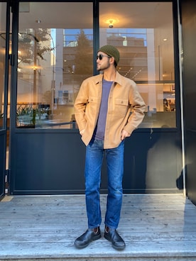 「サタデーズ ニューヨークシティ (Saturdays NYC)」｜「アイテム（トップス）」を使った、Tomさん（メンズ・172cm）の秋コーディネート