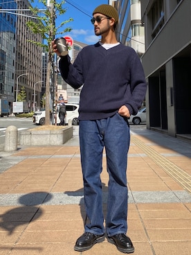 「サタデーズ ニューヨークシティ (Saturdays NYC)」｜「アイテム（トップス）」を使った、Tomさん（メンズ・172cm）の秋コーディネート