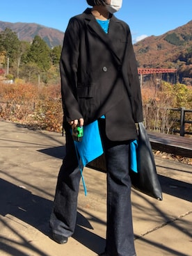 差し色つかいの女子大生さんのコーディネート