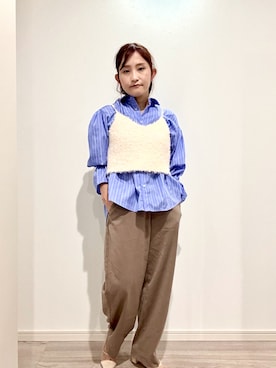 「アイテム（ベスト）」を使った、ゆっかさん（レディース・146cm・30代）の秋コーディネート