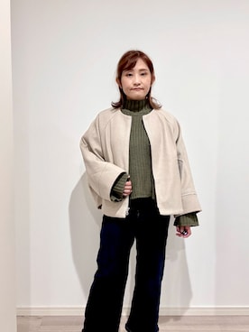 「ドルマンジャケット」｜ゆっかさん（レディース・146cm）の秋コーディネート