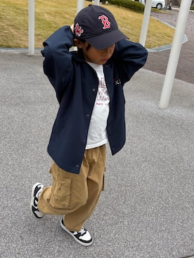 「アイテム（キャップ）」を使った、cocomamさん（キッズ・151cm）の秋コーディネート