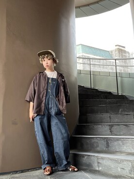 サロペット オーバーオールを使った ボーリングシャツ の人気ファッションコーディネート 身長 141cm 150cm Wear