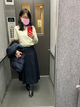 「Te chichi（テチチ）のアイテム（ダウンジャケット/コート）」を使った、ちゃんぽんさん（レディース・158cm）の冬コーディネート