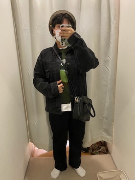 「Libra Cue（リブラ キュー）のアイテム（スラックス）」を使った、.panさん（レディース・155cm）の秋コーディネート