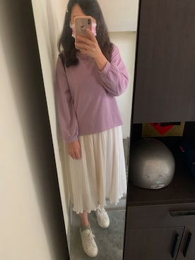「無印良品（ムジルシリョウヒン）のアイテム（その他シューズ）」を使った、無糖小姐さん（レディース・161cm）の秋コーディネート
