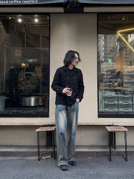 「JACKROSE(ジャックローズ)のアイテム」を使った、ヒロさん(メンズ・177cm)の冬コーディネート