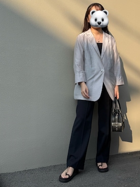 「BEAUTY&YOUTH UNITED ARROWS（ビューティーアンドユースユナイテッドアローズ）のアイテム（サンダル）」を使った、CHIHIROさん（レディース・150cm）の秋コーディネート