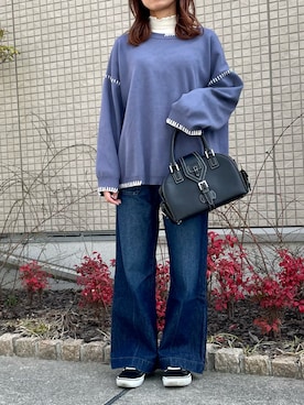 「AMERI」｜「アイテム（ハンドバッグ）」を使った、CHIHIROさん（レディース・150cm）の冬コーディネート
