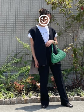 ベストを使った 白tシャツ のレディース人気ファッションコーディネート 年齢 25歳 29歳 Wear