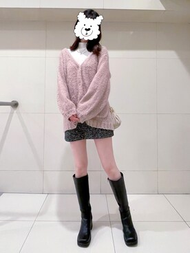 「F i.n.t（フィント）のアイテム（ジャケット/アウター）」を使った、kianaさん（レディース・161cm）の冬コーディネート