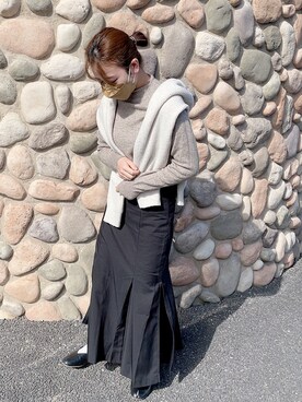 「Lilou（リル）のアイテム」を使った、ぷぉい‬さん（レディース・152cm）の冬コーディネート