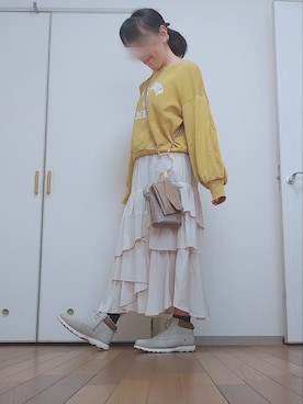 「RETRO GIRL（レトロガール）のアイテム（スウェット）」を使った、◌̥*⃝ きぬ　🐾　さん（レディース・156cm）の春コーディネート