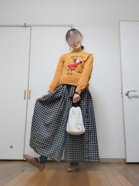 「アイテム（イヤリング）」を使った、◌̥*⃝ きぬ　🐾　さん（レディース・156cm）の秋コーディネート