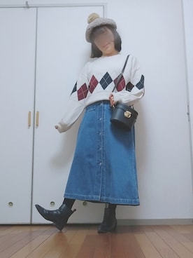 「アプレジュール」｜「アイテム（ブーツ）」を使った、◌̥*⃝ きぬ　🐾　さん（レディース・156cm）の冬コーディネート