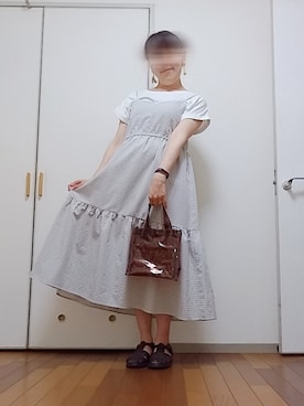 「タッセルイヤリング」｜◌̥*⃝ きぬ　🐾　さん（レディース・156cm）の夏コーディネート