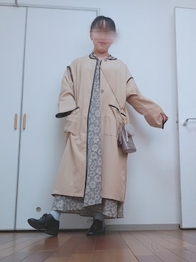 「パイピングコート」｜「アイテム（ワンピース/ドレス）」を使った、◌̥*⃝ きぬ　🐾　さん（レディース・156cm）の春コーディネート
