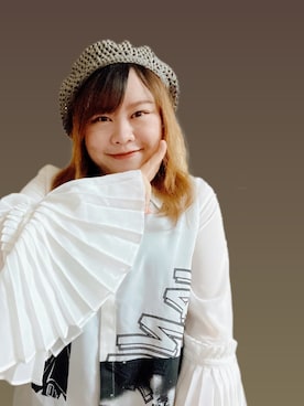 「initial（イニシャル）のアイテム（帽子）」を使った、K E L L Y ♡さん（レディース・155cm）の春コーディネート
