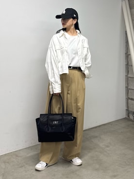 「ASICS（アシックス）のアイテム」を使った、asaさん（レディース・163cm）の冬コーディネート