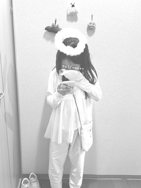 「アイテム（キャミソール）」を使った、mikuchanさん（キッズ・135cm）の秋コーディネート