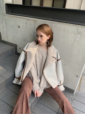 「#今日のコーデ」｜「アイテム（ジャケット/アウター）」を使った、金澤 葵さん（レディース・158cm）の秋コーディネート