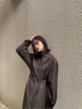 「モード系」｜「アイテム（その他アウター）」を使った、金澤 葵さん（レディース・158cm）の秋コーディネート
