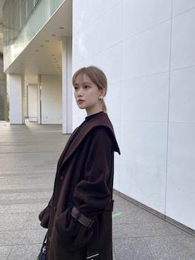 「モード系」｜「アイテム（その他アウター）」を使った、金澤 葵さん（レディース・158cm）の秋コーディネート