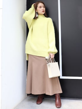 「MURUA（ムルーア）のストレッチブーツ（ブーツ）」を使った、金澤 葵さん（レディース・158cm）の夏コーディネート