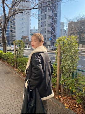 「#今日のコーデ」｜「アイテム（ジャケット/アウター）」を使った、金澤 葵さん（レディース・158cm）の冬コーディネート