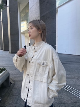 「#murua_by_staff」｜「アイテム（ジャケット/アウター）」を使った、金澤 葵さん（レディース・158cm）の冬コーディネート