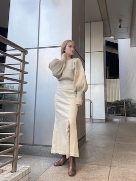 金澤 葵さん（レディース・158cm）の冬コーディネート