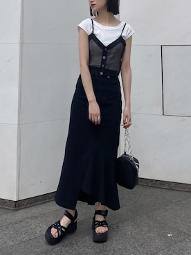 金澤 葵さん(レディース・158cm)の夏コーディネート