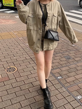 「#今日のコーデ」｜「アイテム（ジャケット/アウター）」を使った、金澤 葵さん（レディース・158cm）の冬コーディネート