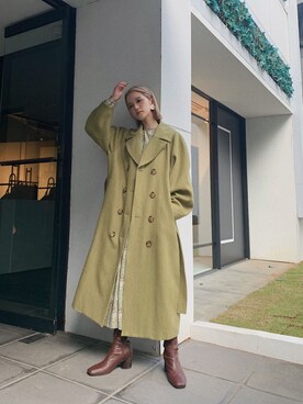 「#今日のコーデ」｜「アイテム（その他アウター）」を使った、金澤 葵さん（レディース・158cm）の秋コーディネート
