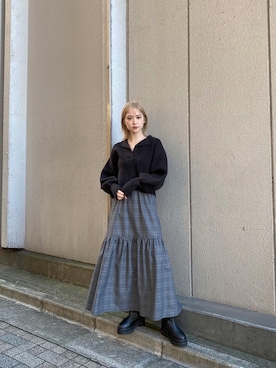 金澤 葵さん(レディース・158cm)の冬コーディネート