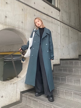 「#今日のコーデ」｜「アイテム（その他アウター）」を使った、金澤 葵さん（レディース・158cm）の秋コーディネート