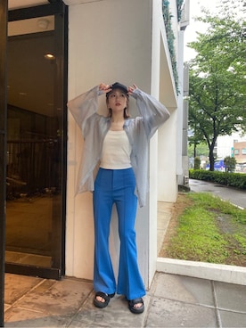 「#ブルー」｜金澤 葵さん（レディース・158cm）の春コーディネート