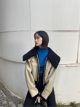 「#今日のコーデ」｜「アイテム（その他アウター）」を使った、金澤 葵さん（レディース・158cm）の秋コーディネート